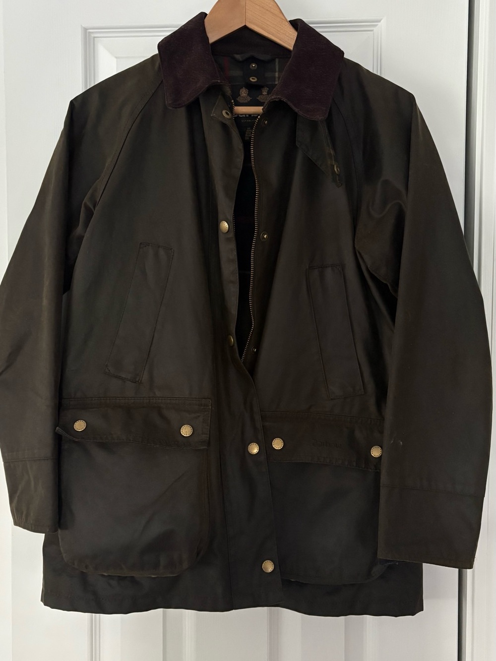 Barbour Dark Olive Waxed Jacket